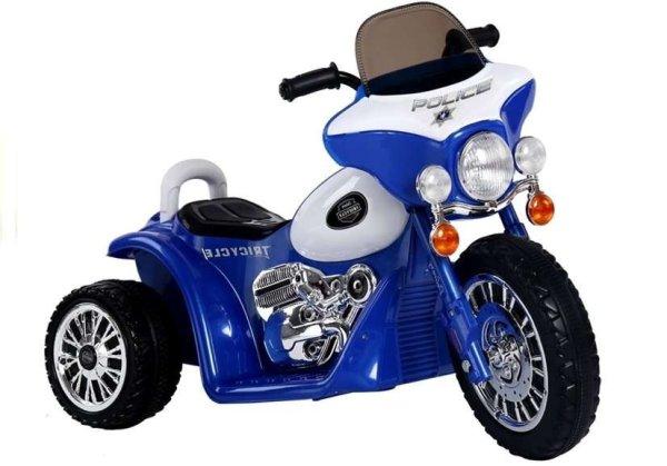 JT Police 6V Elektromos kismotor kék 4359