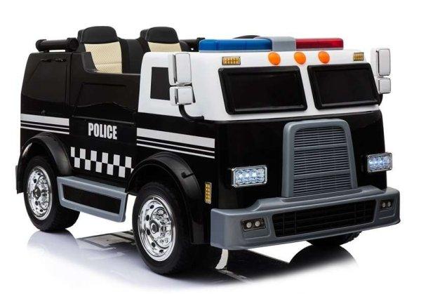 Rendőrautó 2 személyes 12V Elektromos kisautó 2.4GHz szülői
távirányítóval, nyitható ajtóval, EVA kerekekkel  3924