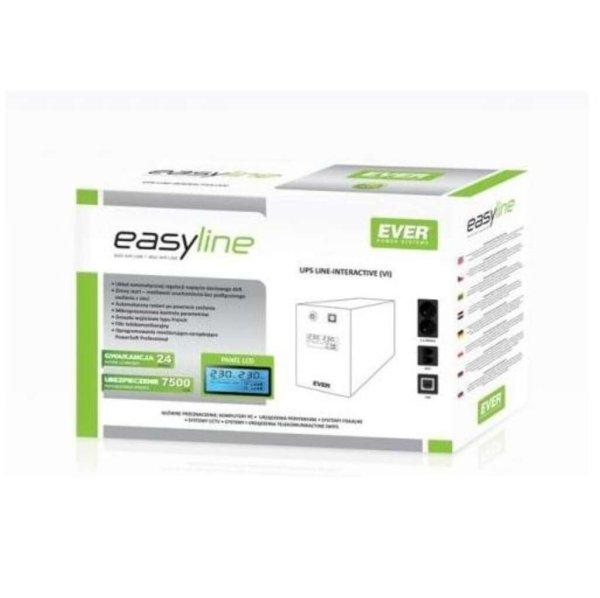 Ever Easyline 650VA / 360W Vonalinteraktív UPS Fekete