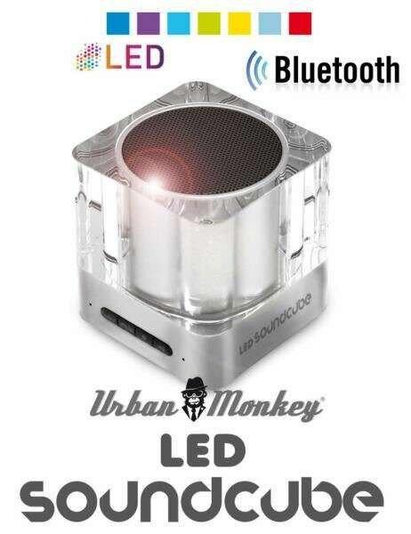 Easypix Urban Monkey LED Bluetooth SoundCube telefon kihangosító és
hangszóró+LED világítás (000232)