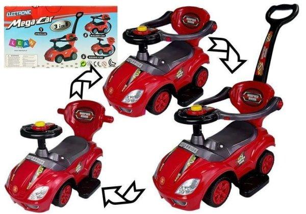Gyermekjármű szülői fogantyúval 3 funkcióval piros 4998