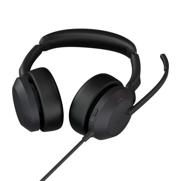 Jabra Evolve2 50 UC Stereo USB-A / Wireless Headset - Fekete