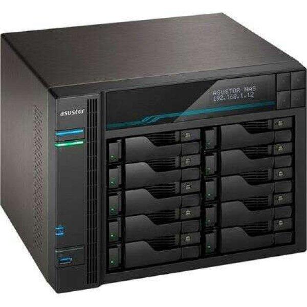 Asustor AS6510T 8GB RAM, 10x SSD/HDD, 76.8W, 2x USB 3.2, 4xRJ-45, SATA lll,
Fekete NAS szerver