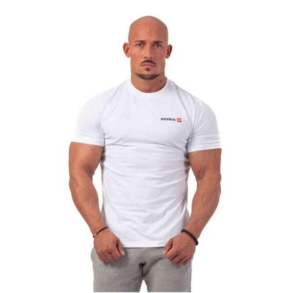 Férfi póló Nebbia Minimalist Logo 291 fehér XL