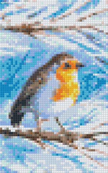 Pixel szett 2 normál alaplappal, színekkel, madár (802040)