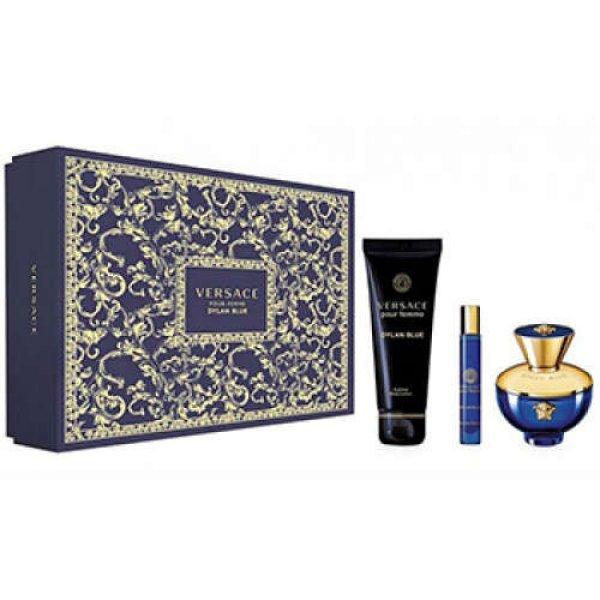Versace - Dylan Blue szett III. 100 ml eau de parfum + 10 ml tollparfüm + 150
ml testápoló