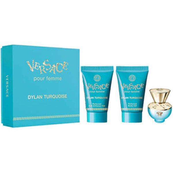 Versace - Dylan Turquoise szett III. 50 ml eau de toilette + 50 ml testápoló +
50 ml tusfürdő