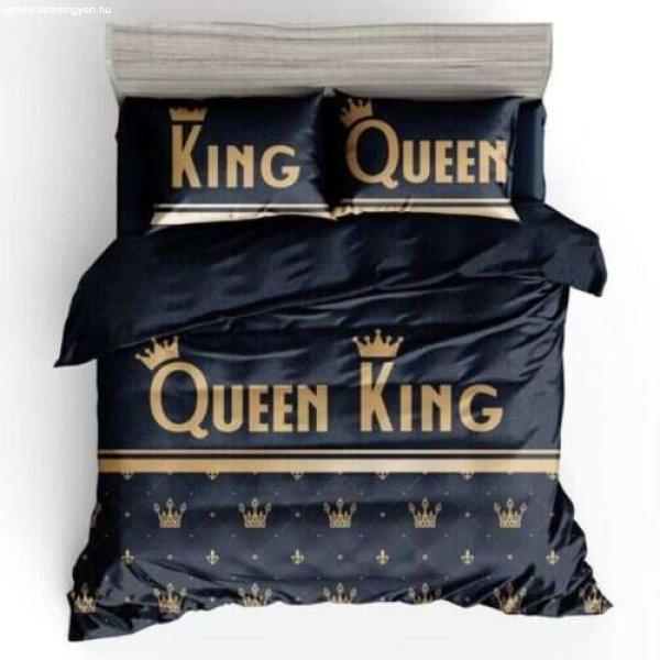 King Queen Fekete Ágyneműhuzat