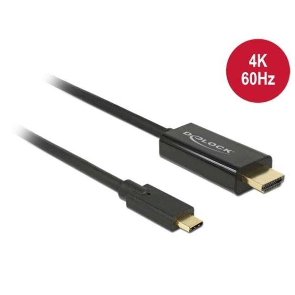 DELOCK kábel USB Type-C male > HDMI male (DP Alt Mode) 4K 60Hz 1m fekete