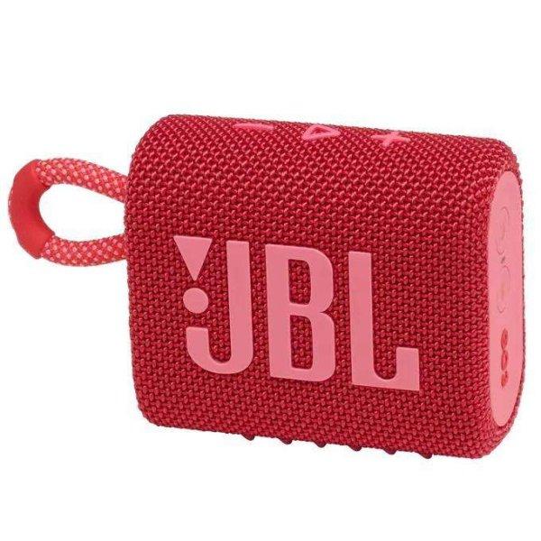 JBL Go 3 hordozható bluetooth hangszóró - PIROS - BT v.5.1, TWS, 4W zenei
teljesítmény, 2,7Wh Li-Ion Polymer akku, akár 5 óra üzemidő, IP67
vízállóság - GYÁRI