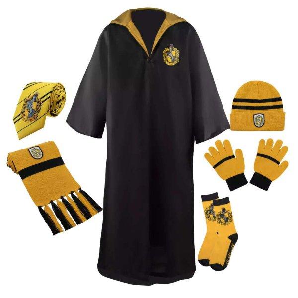 Harry Potter IdeallStore® köntös és kiegészítők készlet, Hufflepuff
House, 6 részes, 6-9 éves, sárga
