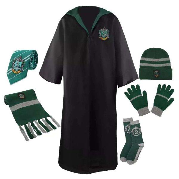 Harry Potter IdeallStore® köntös és kiegészítők készlet, Mardekár ház,
6 részes, 6-9 éves, zöld