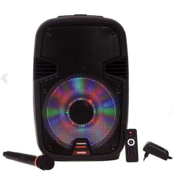 Sound blaster w-6008 - Bluetooth hordozható aktív hangfal, Prémium karaoke
hangfal, mikrofonnal távirányítóval bluetooth akkus hangfal w6008