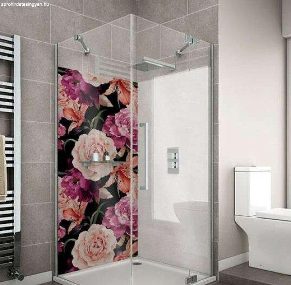 Wallplex fürdőszobai dekorpanel Rózsák 120 x 200 cm            