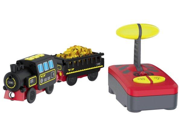 PlayTive Freight Train tehervonat, távirányítós mozdony, RC vonat fa vonat
szettekhez (fekete)