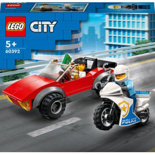 LEGO City 60392 Rendőrségi motoros autós üldözés