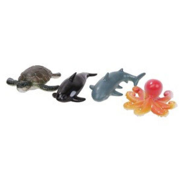 Műanyag tengeri állat 4 darabos készlet - többféle