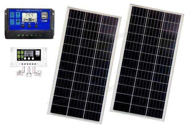 12V 2X140 Watt napelemes töltő szett töltésvezérlővel Poly Solar
MPV-POLY-280W-PWM