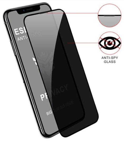 Privacy Anti-Static Apple iPhone 12 Pro Max (6.7) kijelzővédő üvegfólia
betekintés elleni védelemmel (9H)