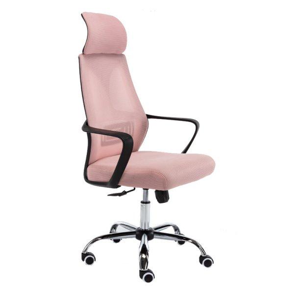 Forgó irodai szék, Nigel, szövet, 68x127x52 cm, rózsaszín
