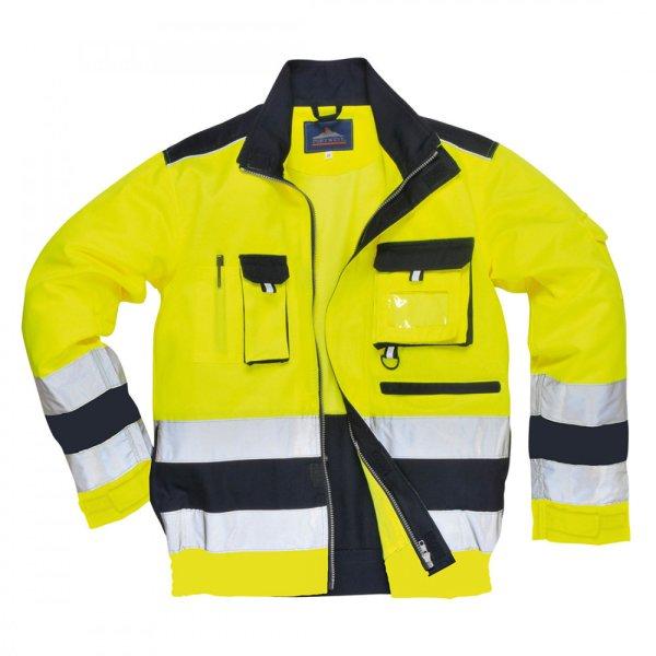 Portwest Texo Hi-Vis kabát (sárga / tengerészkék M)