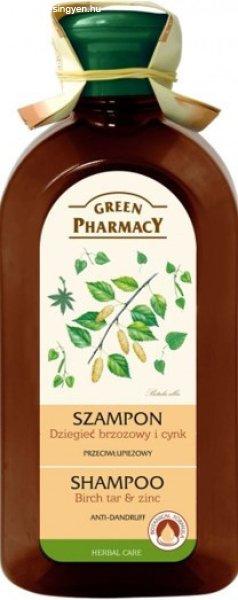 Green Pharmacy sampon korpás hajra cink és nyírfa kivonattal 350 ml