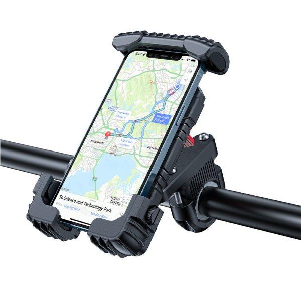 Acefast mechanikus telefontartó kerékpárhoz, motorkerékpárhoz, robogóhoz -
fekete (D15)