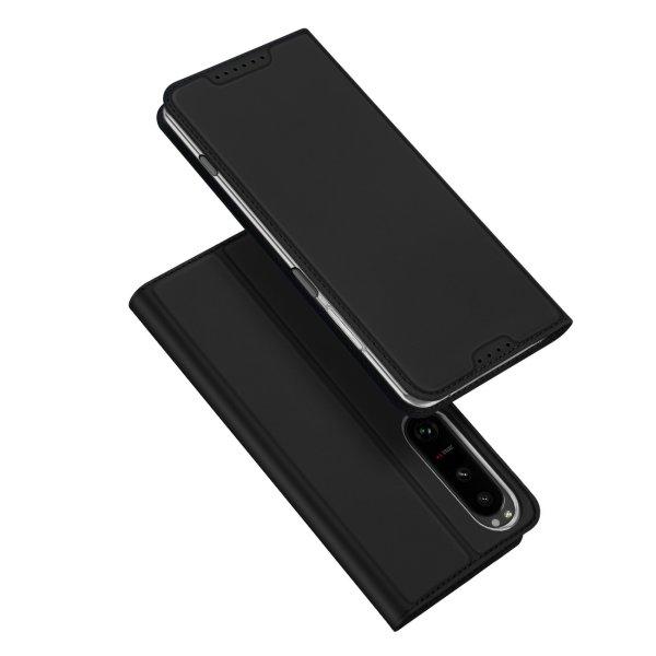 Dux Ducis Skin Pro Case for Sony Xperia 1 V flipes tok pénztárcával és
állvánnyal Fekete