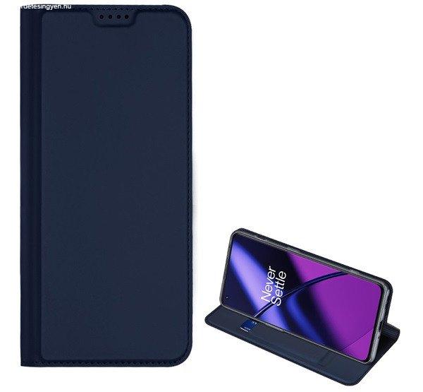 DUX DUCIS SKIN PRO tok álló, bőr hatású (FLIP, oldalra nyíló, bankkártya
tartó, asztali tartó funkció) SÖTÉTKÉK OnePlus 11 5G