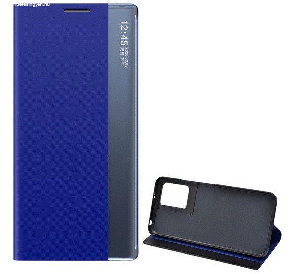 Tok álló, bőr hatású (FLIP, oldalra nyíló, asztali tartó funkció,
hívószámkijelzés, View Window) SÖTÉTKÉK Xiaomi Redmi Note 12 5G