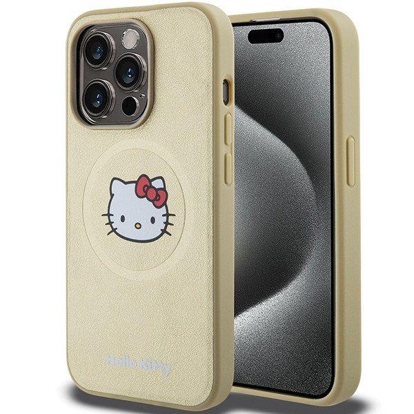 Hello Kitty HKHMP14LPGHCKD iPhone 14 Pro 6.1" arany keménytok bőr Kitty
Head MagSafe