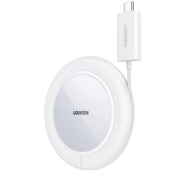 UGREEN asztali töltő (15W, gyorstöltő, 100cm, csévélhető kábel,
wireless, MagSafe) FEHÉR