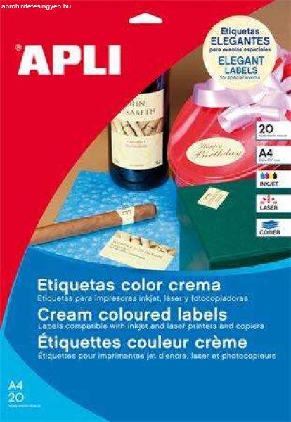 APLI Etikett, 70x37 mm, színes, APLI, pasztell kék, 480 etikett/csomag