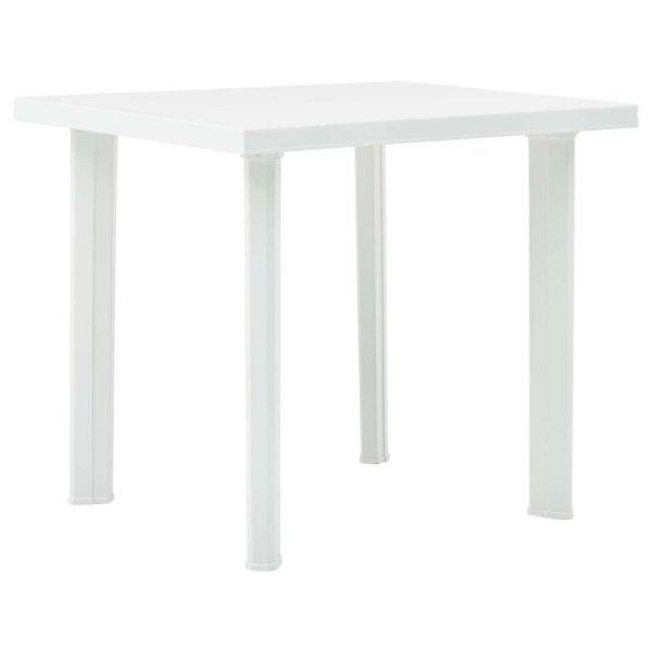 vidaXL fehér műanyag kerti asztal 80 x 75 x 72 cm