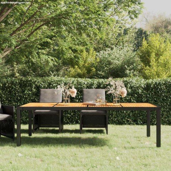 vidaXL fekete polyrattan kerti asztal 250 x 100 x 75 cm