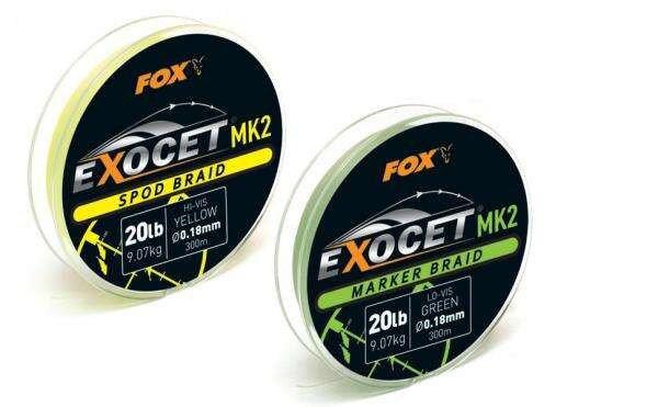 Exocet® mk2 spod -and- marker braid - 0.18mm/20lb x300m marker -green