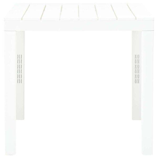 Fehér műanyag kerti asztal 78 x 78 x 72 cm
