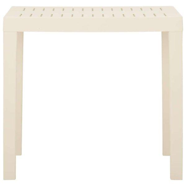 Fehér műanyag kerti asztal 79 x 65 x 72 cm