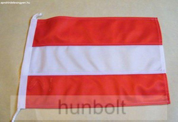 Hajós, színenként varrott, zsinóros ausztria zászló (20X30 cm) 