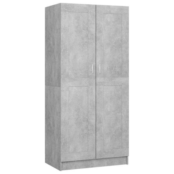 vidaXL betonszürke forgácslap ruhásszekrény 82,5 x 51,5 x 180 cm