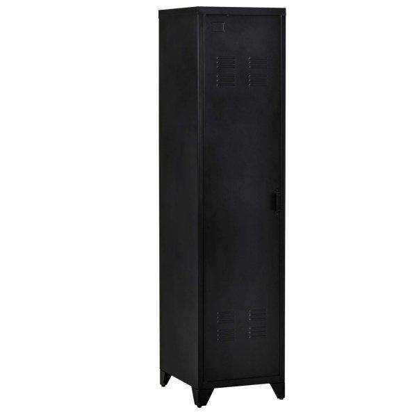 HOMCOM ipari stílusú gardrób, fém, 1 ajtós, 43x50x180 cm, fekete