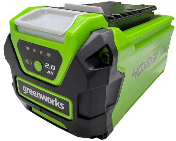 Greenworks (2926907-GW) G40B2 Lítium Ionos Akkumulátor 40V/2Ah, Zöld-Fekete