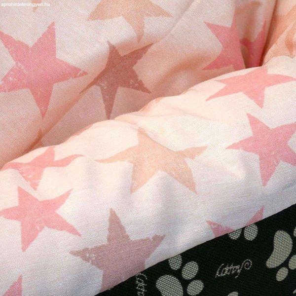 Puha ágy kutyáknak/macskáknak, csillagokkal ellátott modell, rózsaszín, 77
cm