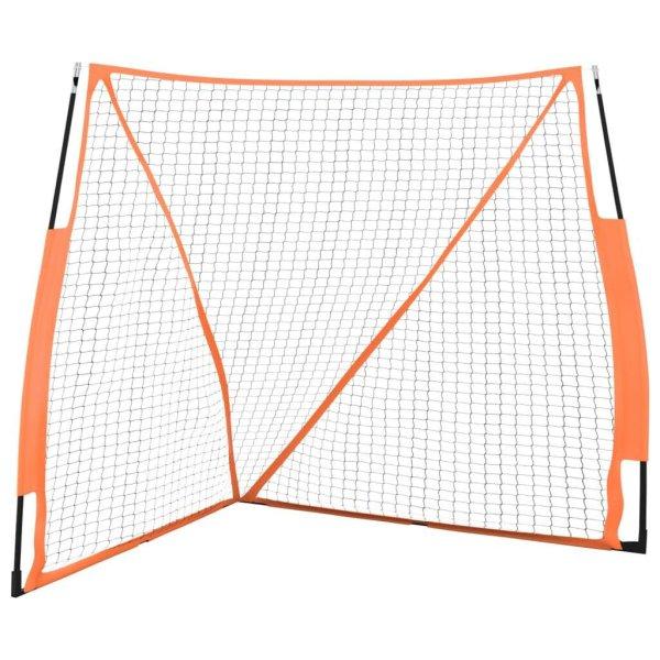 Narancs-fekete acél és poliészter baseball háló 183x182x183 cm