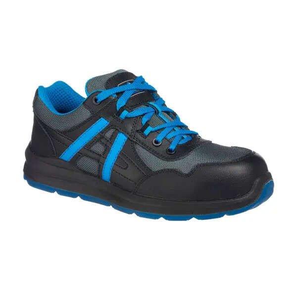 FT60 Portwest Compositelite Mersey Trainer S1P Munkavédelmi cipő Fekete/Kék