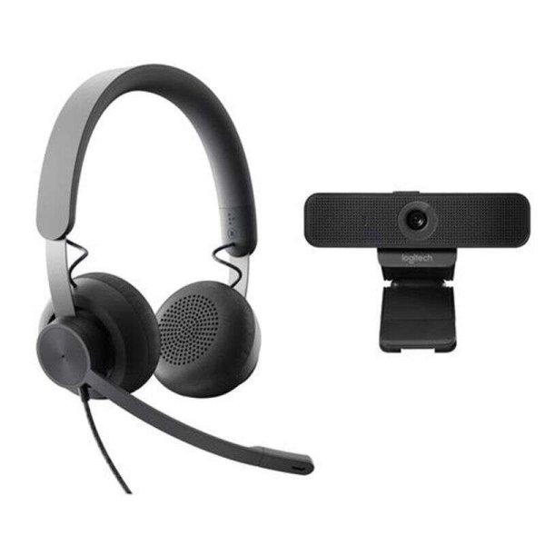 Logitech C925e Webkamera Black + UC-Kompatibilis Zone Wired Headset Black
991-000339