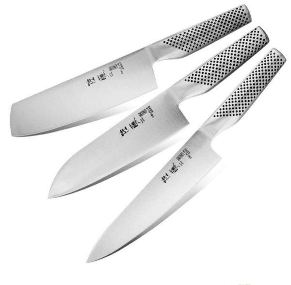 Japán  rozsdamentes acél Santoku kés,  3 részes