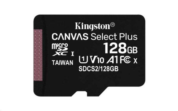 Kingston Canvas Select Plus 128GB microSDXC CL10 memóriakártya