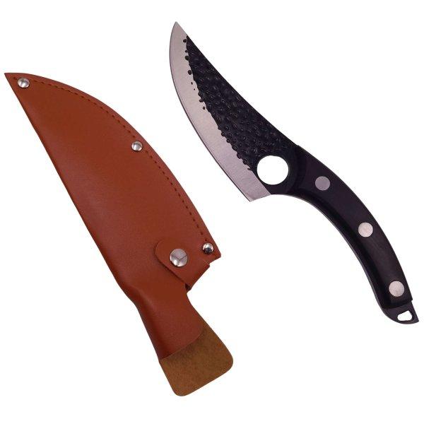 Két IdeallStore® konyhai kés készlet. Japán szakács, kézzel készített,
acél, fa nyél, 27,5 cm