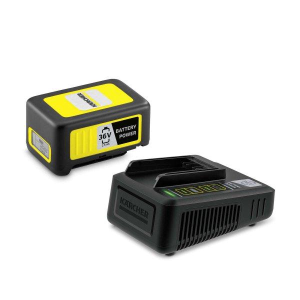 Karcher Starter Kit Battery Power 36 V 2.5 Ah Töltő és Akkumulátor Kezdő
Csomag, Sárga-Fekete